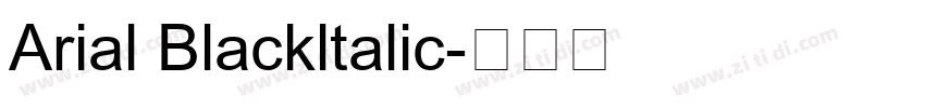 Arial Blackltalic字体转换